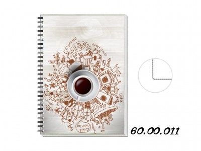 caderno grande PCV branco