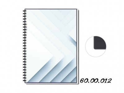 Caderno grande PVC preto