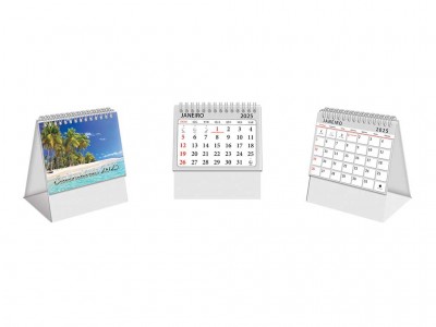Calendário de mesa comercial pequeno